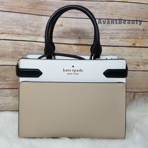 Kate Spade Staci Medium Satchel Warm Beige NWT